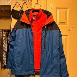 LL Bean jacket with removable fleece liner. Similar retails $159